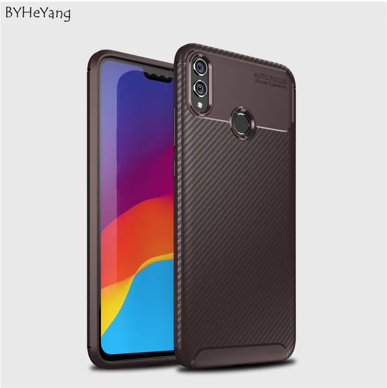 BYHeYang чехол из углеродного волокна для Huawei Honor 8X бампер силиконовый ультра тонкий 8