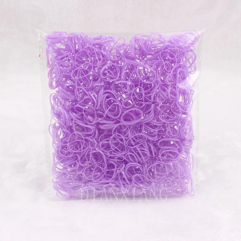 purple DIANXIANG маленькая Конфета разных цветов резиновые ленты эластичные волосы резинки аксессуары для девочек Дети 1000 шт/партия - Цвет: purple