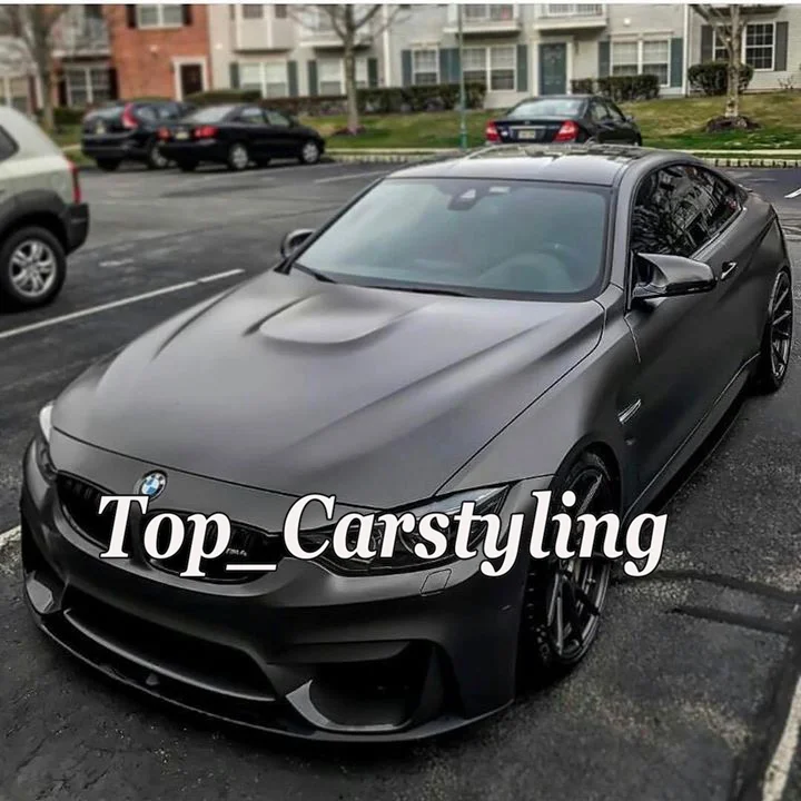 Матовая антрацитовая виниловая пленка металлическая матовая для автомобиля не