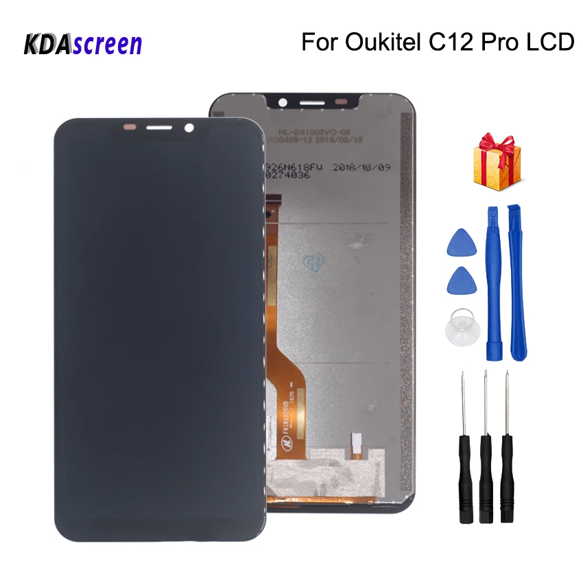 Оригинальный ЖК-дисплей для Oukitel C12 Pro сенсорный экран в сборе детали телефонов