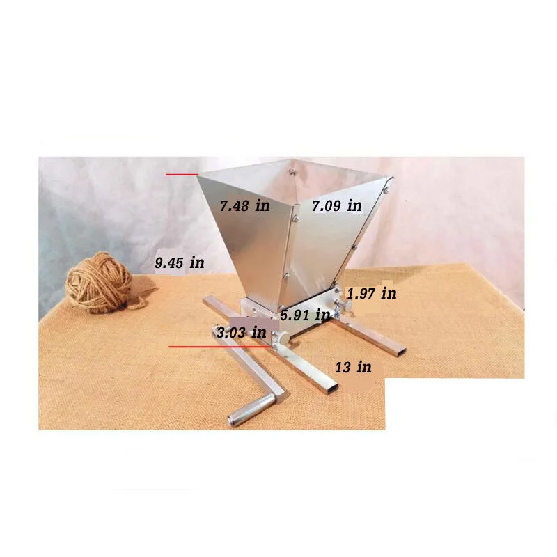 Hand Held Malt Grain Mill Home Brewed Beer Machine Double-roll Crusher 2-roll Grinder Brewing Equipment | Дом и сад