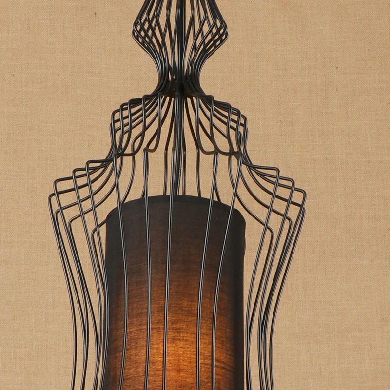 Современная Художественная Подвесная лампа большая светодиодная с железной