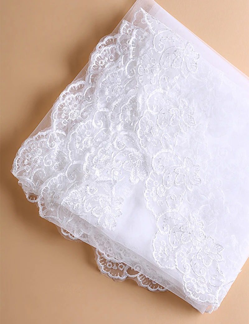 Фата Ivory White 1 Слои 2.6 м Кружево com Renda вуаль Mariage невесты фаты Аксессуары въелось de