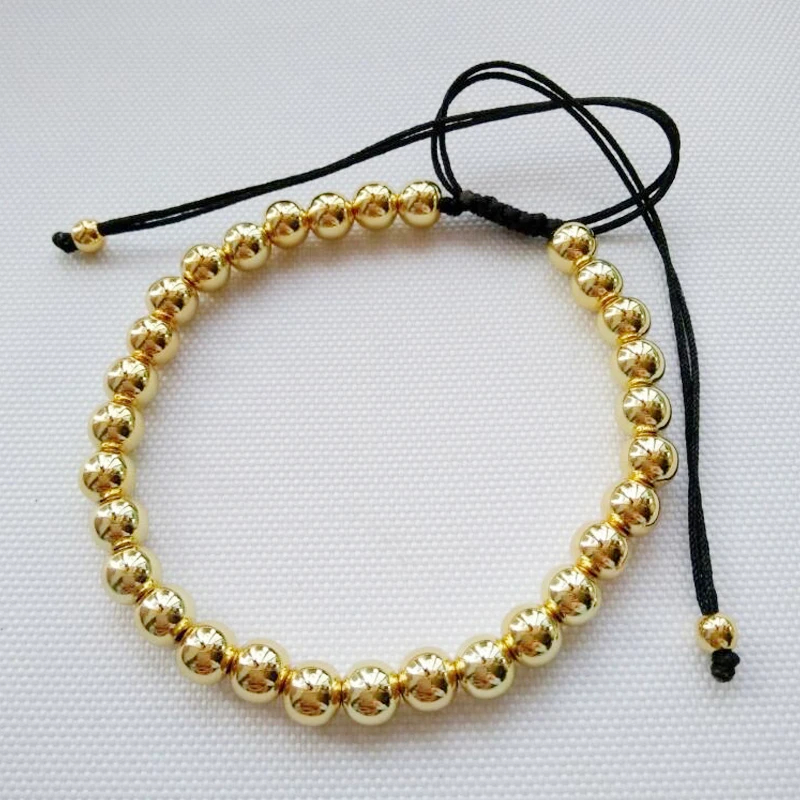 Модный браслет из нержавеющей стали 6 мм мужские браслеты золотого цвета с