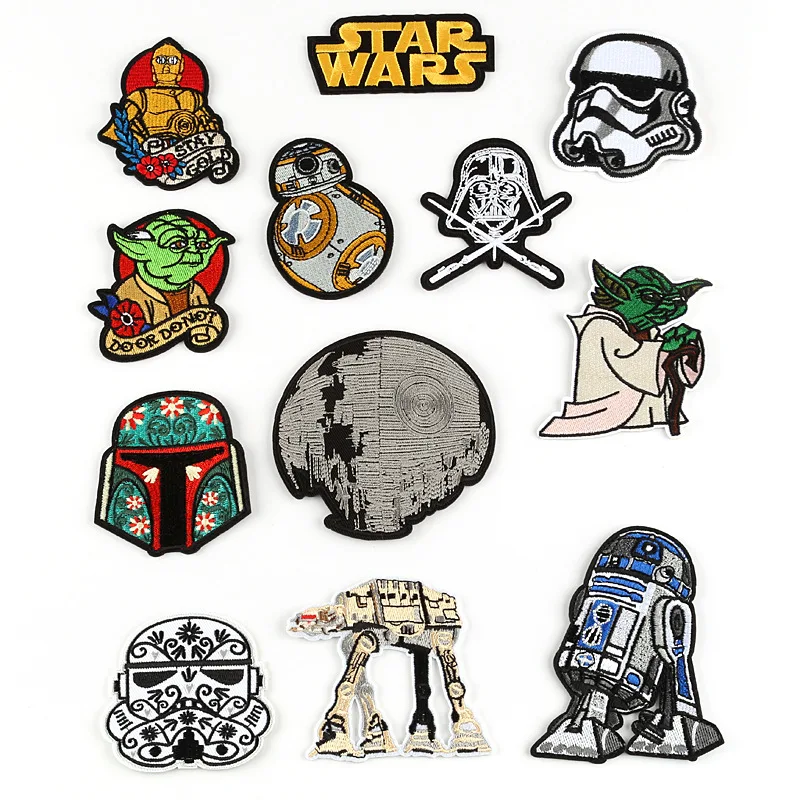 Классический робот патчи Звездные войны Yoda Storm Trooper Force Awakens нашивка для одежды