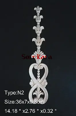 N2 -36x7x0 8 см деревянная длинная Onlay аппликация Неокрашенная рамка дверь деколь