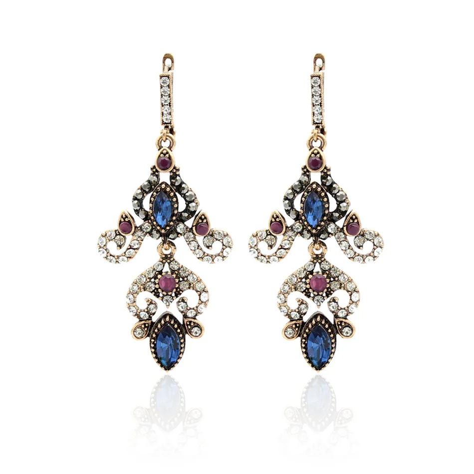 Марокканские славянские женские полимерные цветы длинные висячие серьги