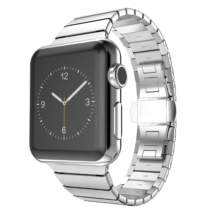 Браслет из звеньев ремень для Apple Watch ремешок 42 мм 38 40 44 нержавеющая сталь наручных