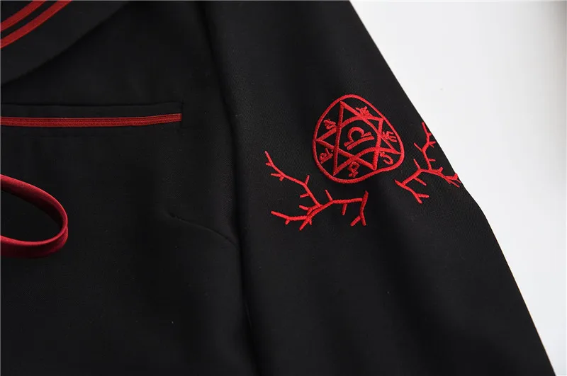 UPHYD Dark Demon School Uniforms For Girls Anime Cosplay Costumes JK Sailor Uniforms S-XL Top And Pleated Skirt