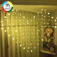 coversage christmas garlands fairy led string lights wedding curtain outdoor decorative heart xmas party butterfly lights
