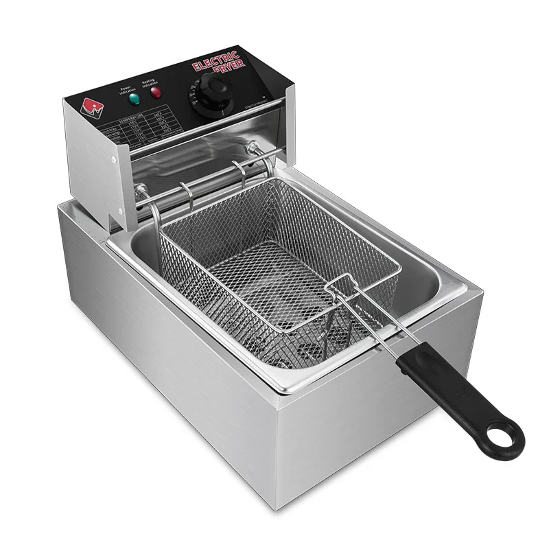 Кухня масляный бак фритюрница с двумя решетками 60-200C электрический 220V 2500W фритюрница с двумя решетками Контроль температуры Пособия по кулинарии горшок картофеля-фри Maker