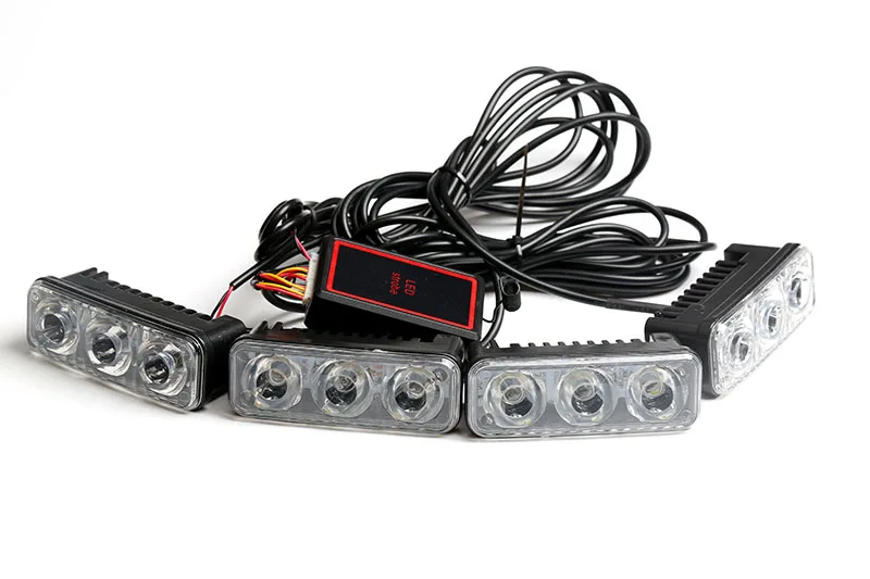 

Magic ColorM New 12 LED Super Bright Car Vehicle Strobe Warning Light Car Grille Flashing Lamp 12V Police Emergency Light