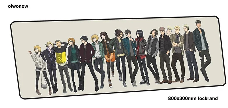 attack on titan mousepad gamer best seller 800x300x3mm gaming mouse pad Popular notebook pc accessories padmouse ergonomic mat