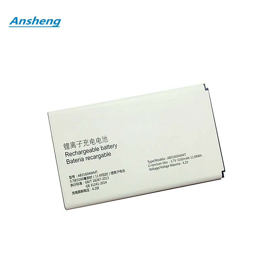Высококачественный аккумулятор Ansheng 3160 мАч AB3160AWMT для Philips E570 E571 смартфона XENIUM CTE570