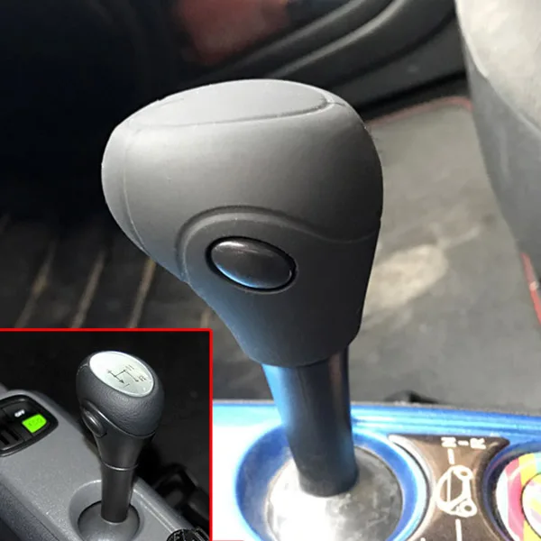 Для Benz Smart Fortwo ForFour 2009- силиконовая оболочка рукоятки рычага переключения передач цельнокроеная перчатка кожа палка рукав защитный автомобильный чехол стильный - Название цвета: black