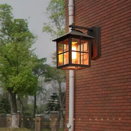 

American Edison Retro Wall lamp Outdoor Wall Sconce Lighting Simple Waterproof Garden Wall Light Glass Porch Lights Lampara