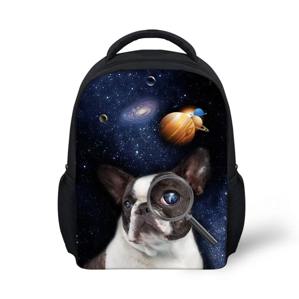 FORUDESIGNS/12 дюймов рюкзак для малышей Mochila с принтом мопса детей школьные сумки