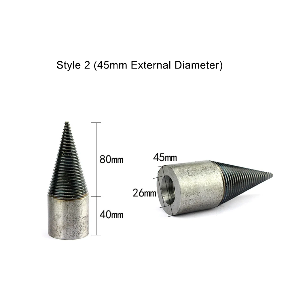 Firewood Drill Bit Bits Splitting Cones Log Wood Splitter Screw Drilling Woodworking Tools Accessories For Carpentry Farm | Инструменты