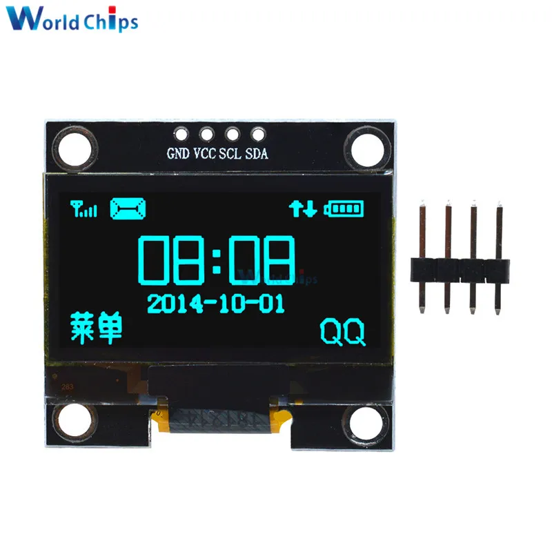 1 3 дюймов &quotIIC I2C серийный 128x64 OLED ЖК дисплей синий экран модуль SSH1106 Драйвер IC для