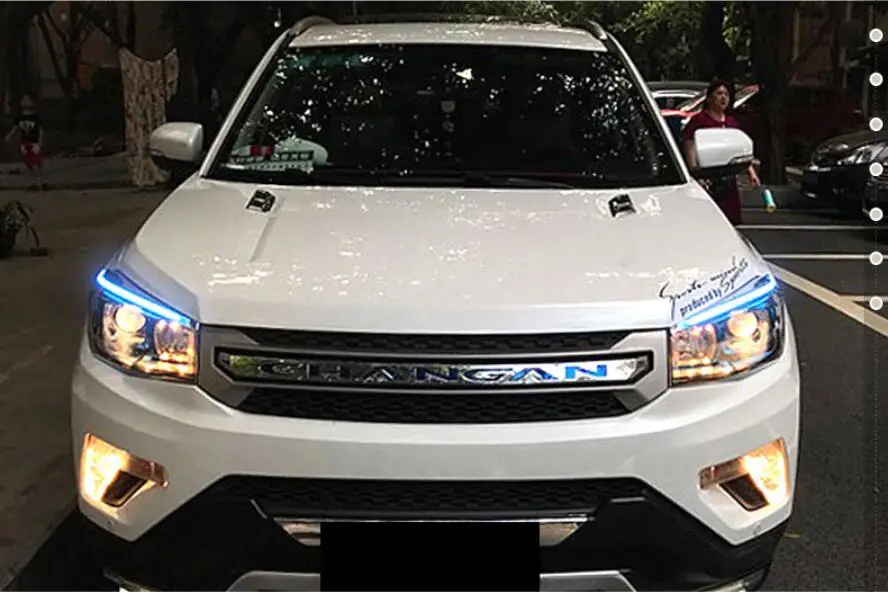 Видео ChangAn CS75 Дневной светильник автомобильные аксессуары туман светодиодный 2012