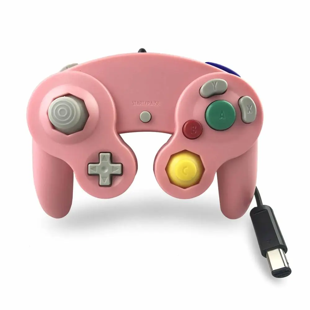 Проводной контроллер для nintendo wii Gamecube - Цвет: Розовый