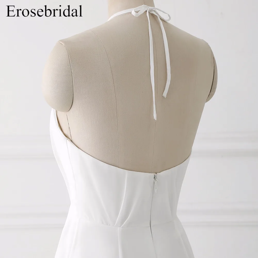 2018 новые шифоновые Свадебные платья Erosebridal Русалка свадебное платье дешевая цена