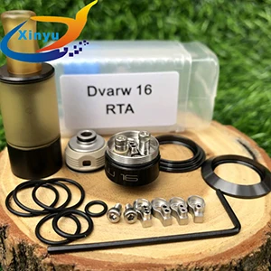dvarw 16mm Новинка, Dvarw MTL RTA, 5 мл, больше, овальное отверстие дымохода, 316, нержавеющая сталь, 22 мм, Ремонтный бак, vs Dvarw DL RTA, подходит для 510 модов - Цвет: dvarw 16mm