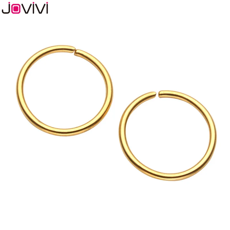 JOVIVI модный пирсинг носа 20 г 316L из нержавеющей стали кольцо обруч ухо манжета для