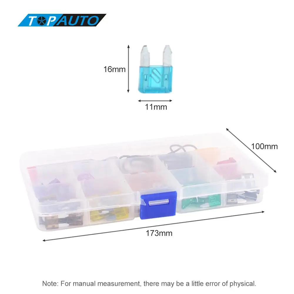 100 шт. автомобильный мини-предохранитель с цветовой кодировкой для 10 ампер