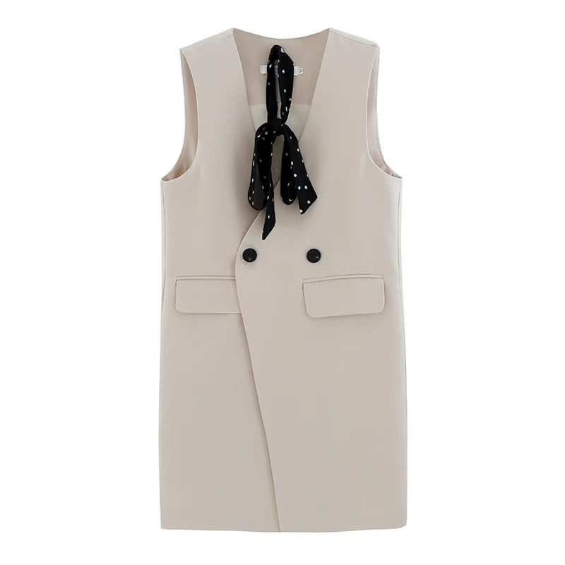 Розовый жилет повседневный средней длины без рукавов куртка с v образным вырезом