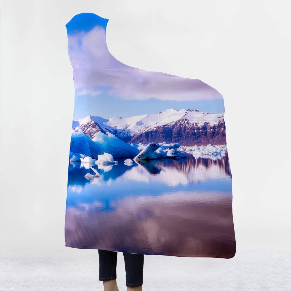 3D одеяла с натуральным пейзажем головные уборы диван морской песок Лидер продаж