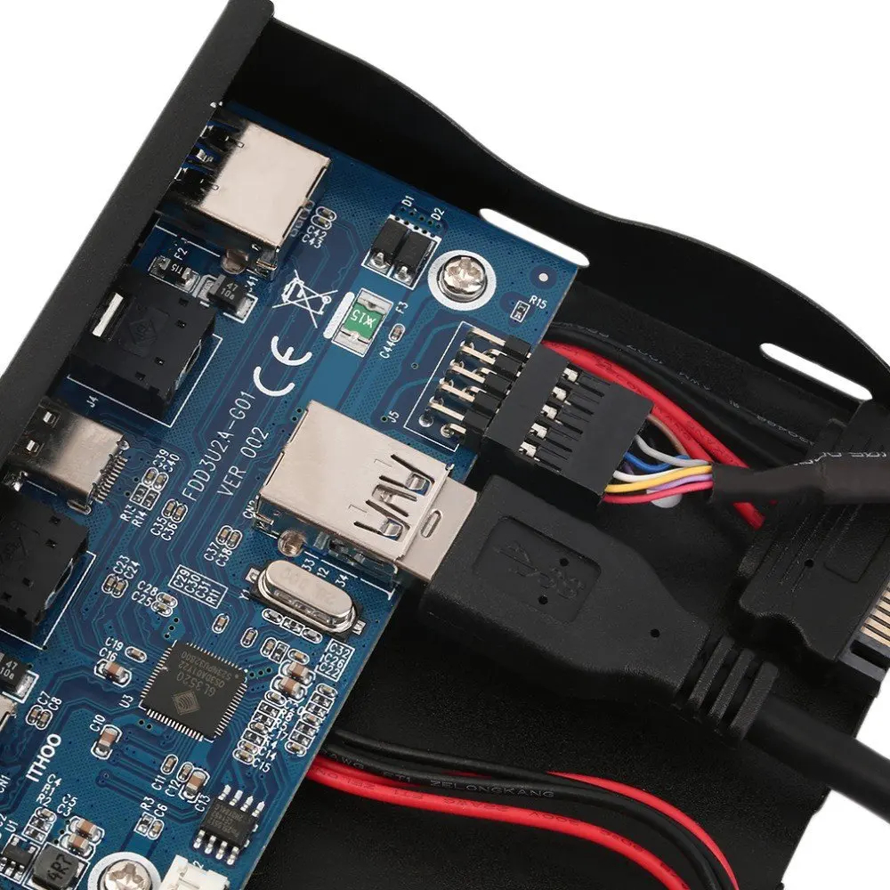 Дискета с 2 портами USB 3 0 входная панель 5 дюйма концентратор 1 HD аудиовыходом