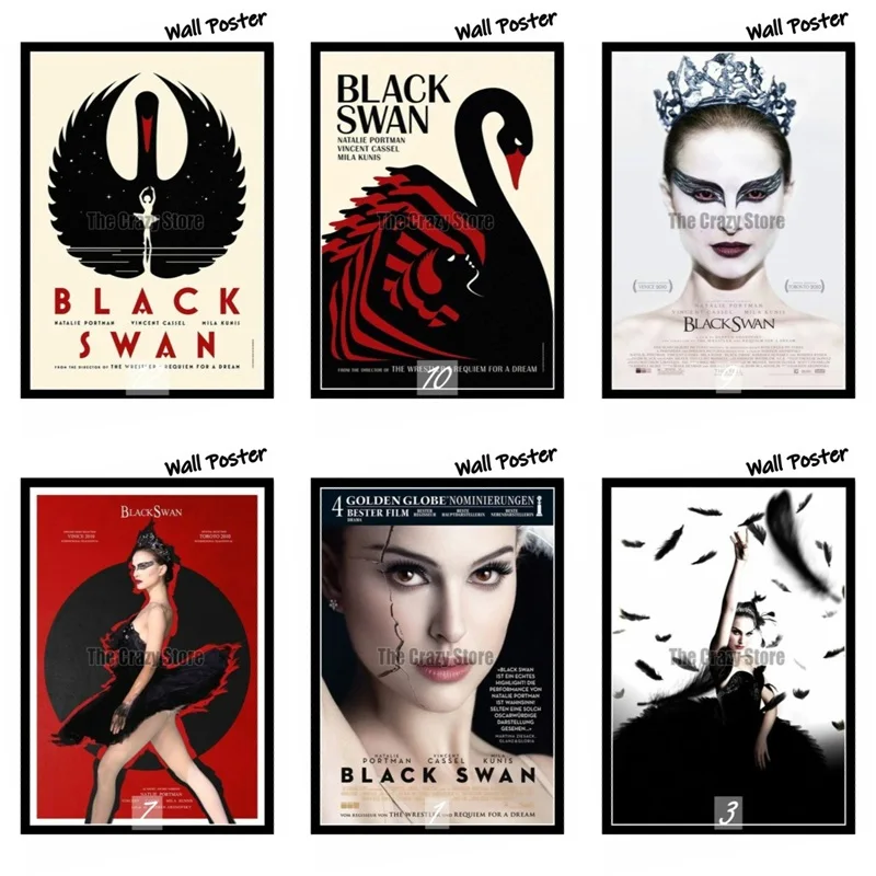 

Black Swan Classic Movie White Kraft Paper Painting Art Print Poster Wall Picture For Home Decor 42X30cm