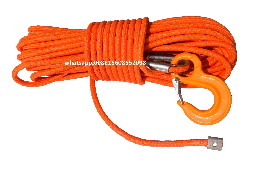 

Orange 12mm*30m 4x4 Double Braied Synthetic Winch Rope,Synthetic Rope,Boat Winch Cable