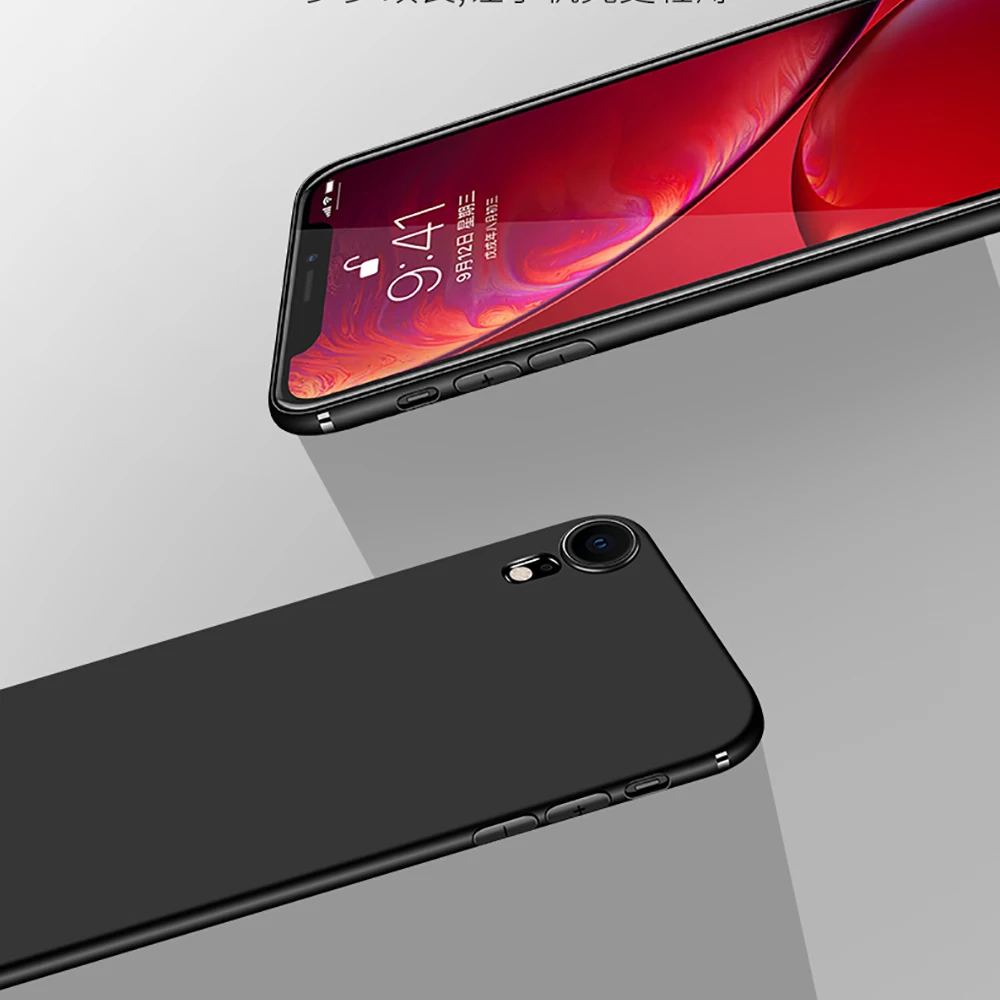 Матовый чехол из силикона и ТПУ мягкий для iPhone XR X r 6 1 дюйма высококачественный