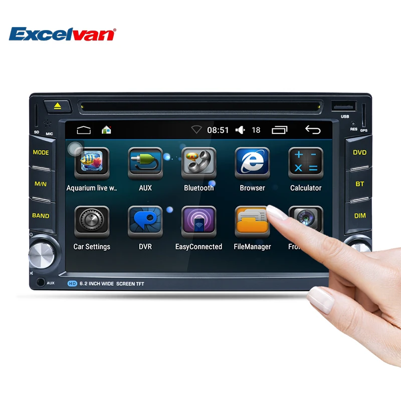 2 Din 6 &quotAndroid 0 Автомобильный мультимедийный проигрыватель dvd двухъядерный с GPS