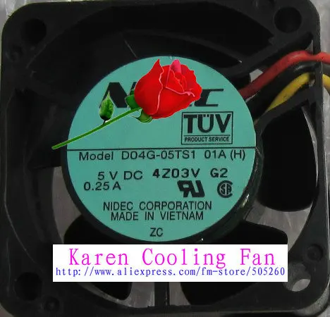 Бесплатная доставка цифровой охлаждающий вентилятор Nidec 4 см Φ 01AH 4020 5V 0.25A|cooling fan|5v