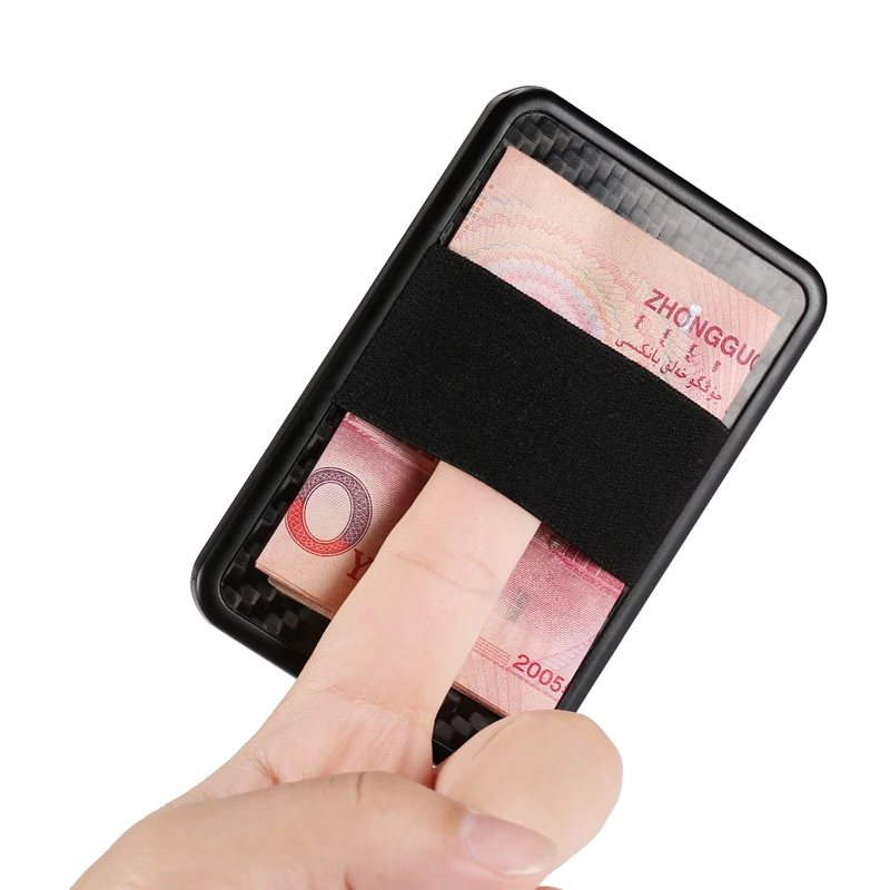 EASTNIGHTS бумажник из углеродного волокна Rfid мужской скользящий всплывающий ID