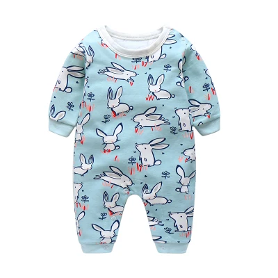Blue rabbit Комбинезон для младенца из натурального хлопка - Цвет: Blue rabbit