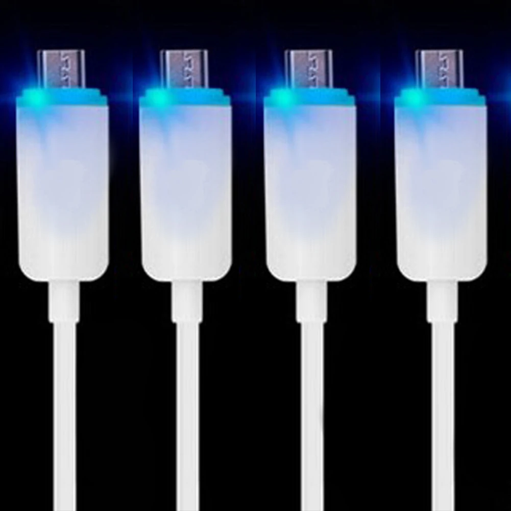 1 м 8-контактный Micro СВЕТОДИОДНЫЙ светильник с индикатором зарядки USB зарядный