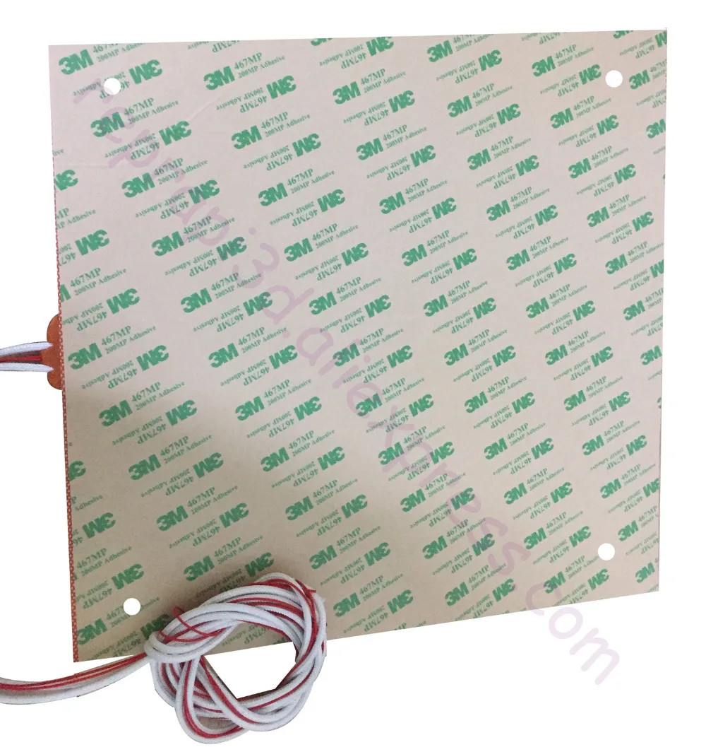 USA Material! CR10 S4 Silicone Heater Pad 400x400mm for Creality CR-10 S4 3D Printer Bed w/ Holes, Adhesive Backing, Thermistor