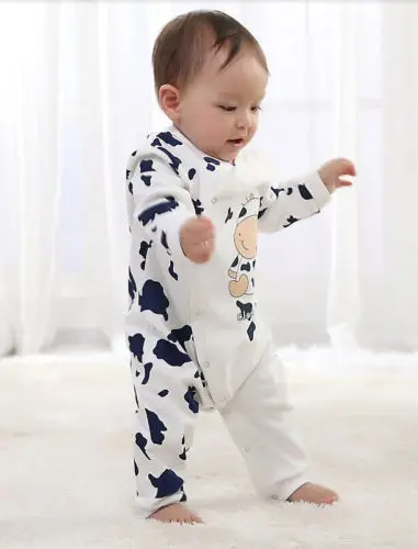 Детский хлопковый комбинезон с длинным рукавом на возраст 0-24 месяца | Мать и