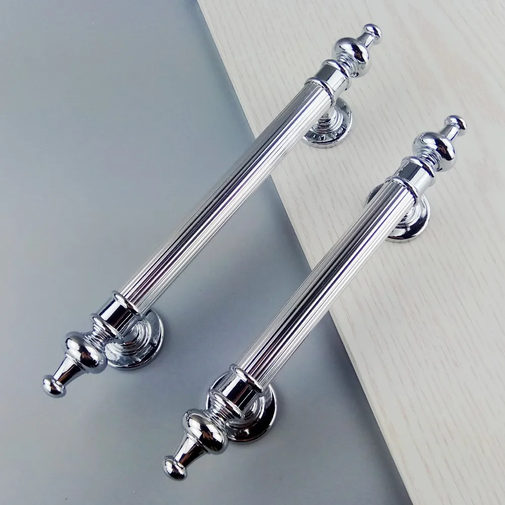 

Modern Chrome Wooden Door Handle Plastic Door Bathroom Bedroom Sliding Door Fire-proof Door Handle Furniture Wardrobe Pull Knob