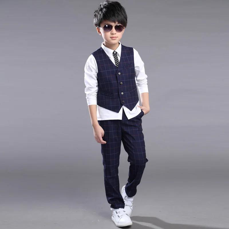 

Boy's Jacket Children Leisure Suit Three Pieces 2017 Boy Little Suit