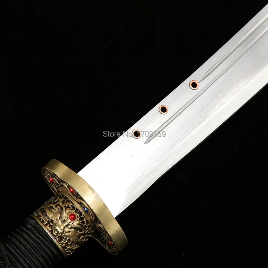 Китайский Меч KungFu Broadsword Катана ушу да дао острый высокий клинок из марганцевой