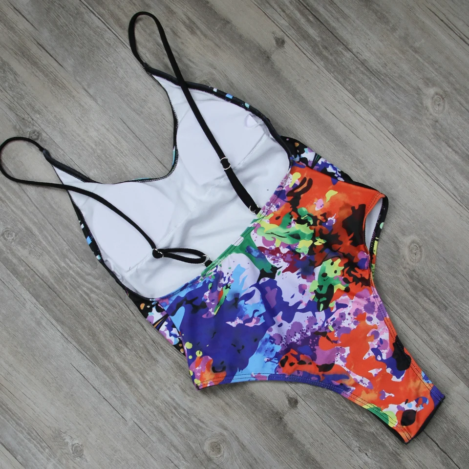 Женский купальный костюм пуш-ап винтажный в богемном стиле с подкладкой лето 2019 |