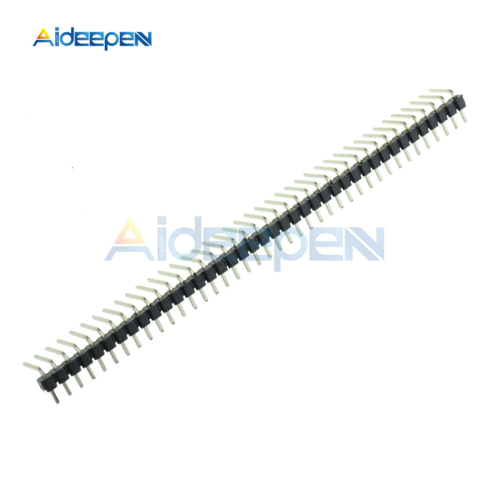 20Pcs 40 Pin 1x40 Single Row Male 2.54mm Breakable Header Right Angle Connector Strip Bending | Обустройство дома