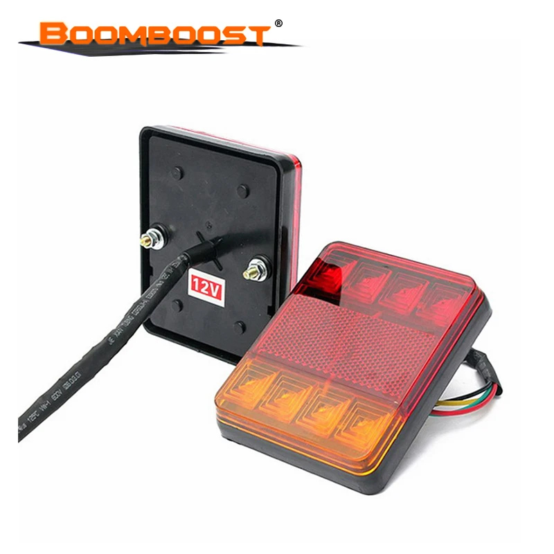 Задний фонарь красный и желтый 8LED 2 шт. задние лампы части для прицепа грузовика