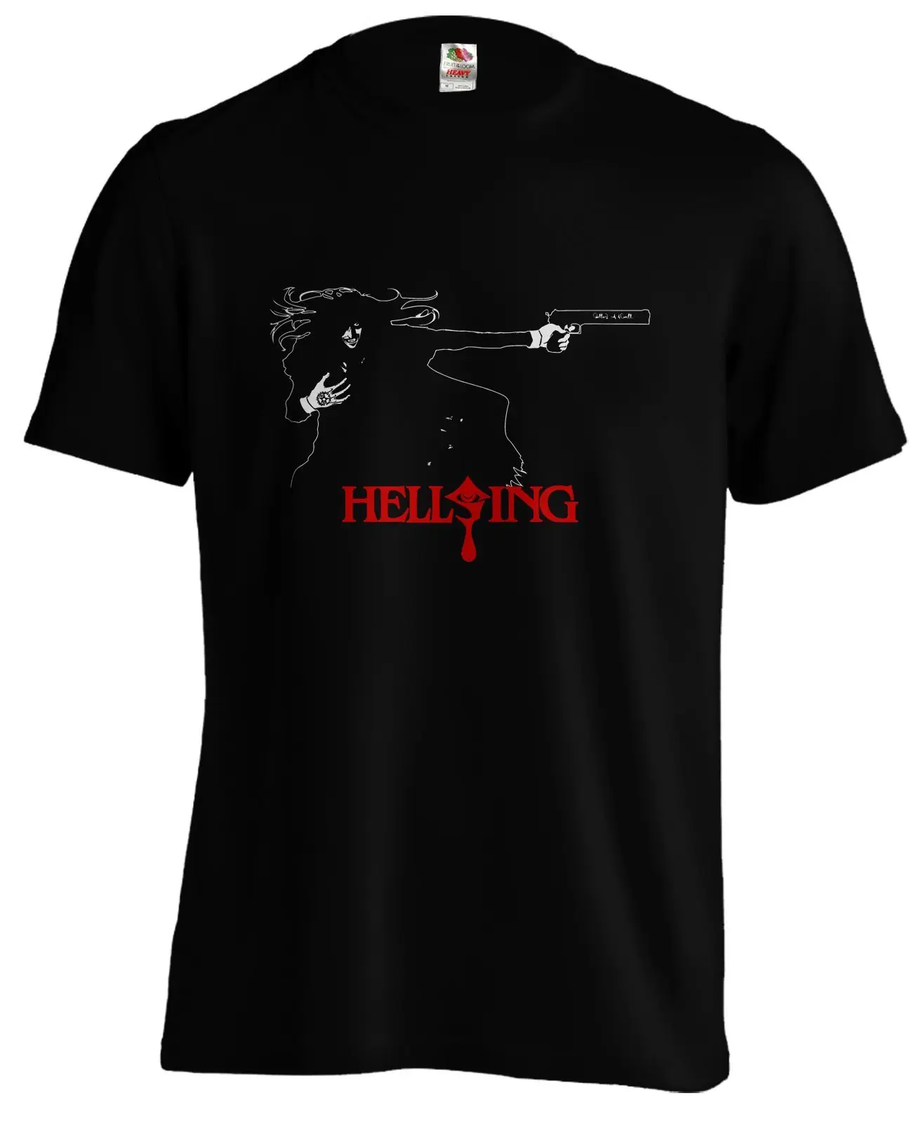 Хеллсинг Алукард вампир Helsing Аниме Манга Футболка крутая Повседневная футболка