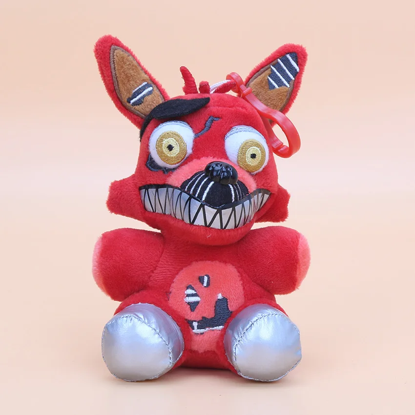 14 см плюшевые игрушки кукла кулон пять ночей у Фредди 4 FNAF мангл Фокси медведь Фредди Бонни и Чика плюшевые брелки фигурка игрушки - Цвет: nightmare foxy 14cm